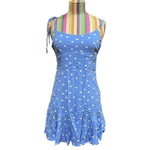 Wild Fable Blue Spaghetti Strap Floral Dress 0610